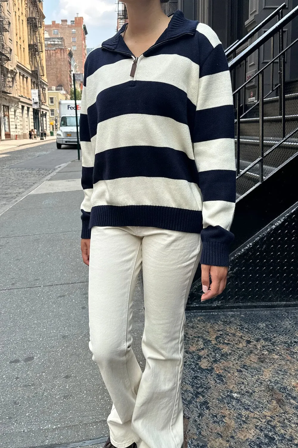 Aleah Cotton Stripe Sweater