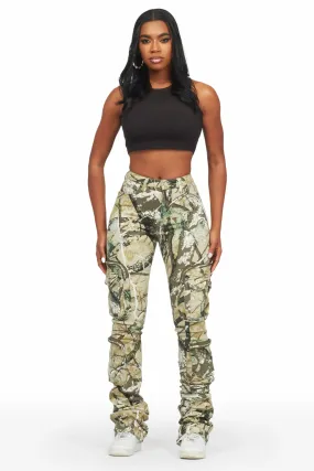 Alisson Tree Camo Cargo Super Stacked Jean