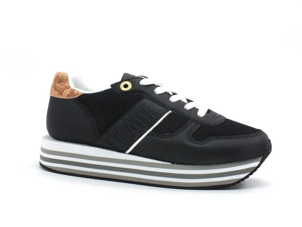 ALVIERO MARTINI 1A CLASSE Sneaker Running Platform Geo Black White N0565-0208