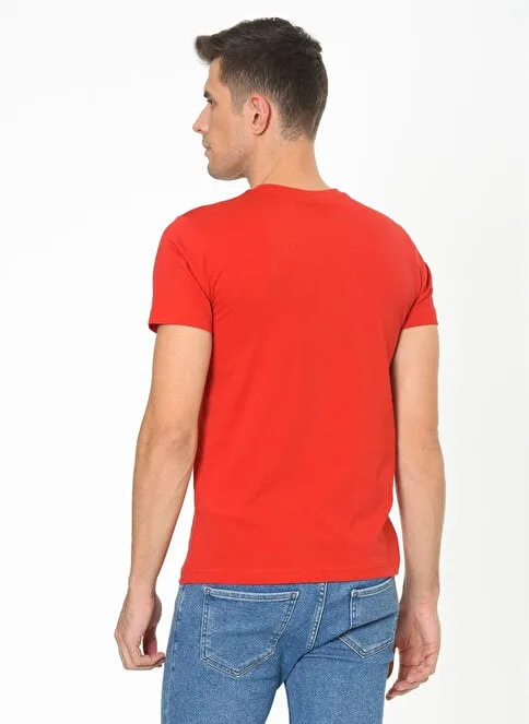 Batista Men Cotton Red T-Shirt