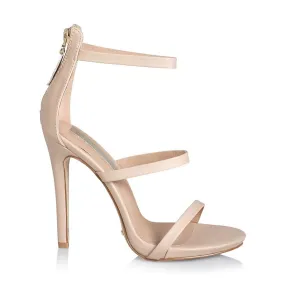 Billini Delta Stiletto Heel with Ankle Strap in Nude