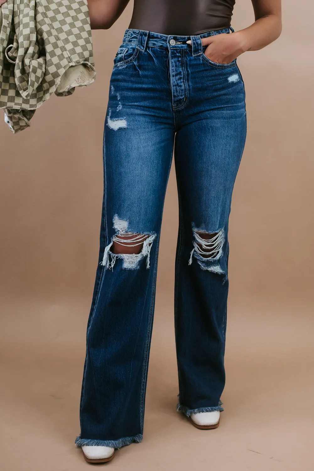 Colton 90's Flare Jean, Dark KANCAN