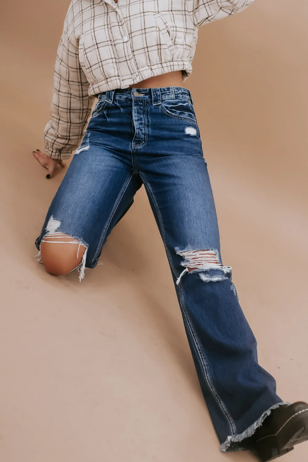 Colton 90's Flare Jean, Dark KANCAN