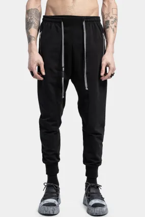 Cotton Jersey Jogger Sweatpants, Black