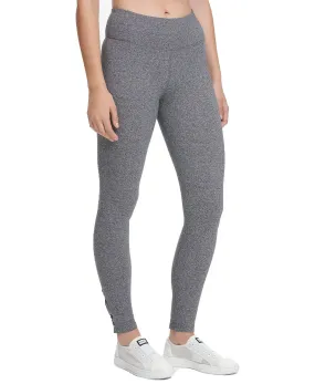 Dkny Sport Women's High-Waist Lace-Up Detail Ankle Leggings (Grey, XS)