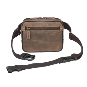 GTM Distressed Leather Waist Sling Pack