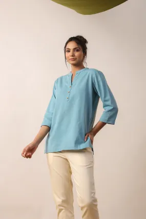 Irogon Blue Cotton Top