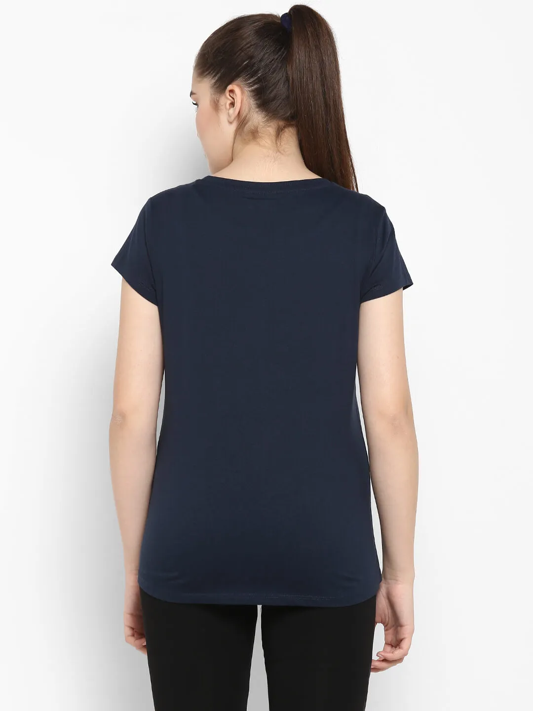 Jade Women Cotton Blue T-Shirt