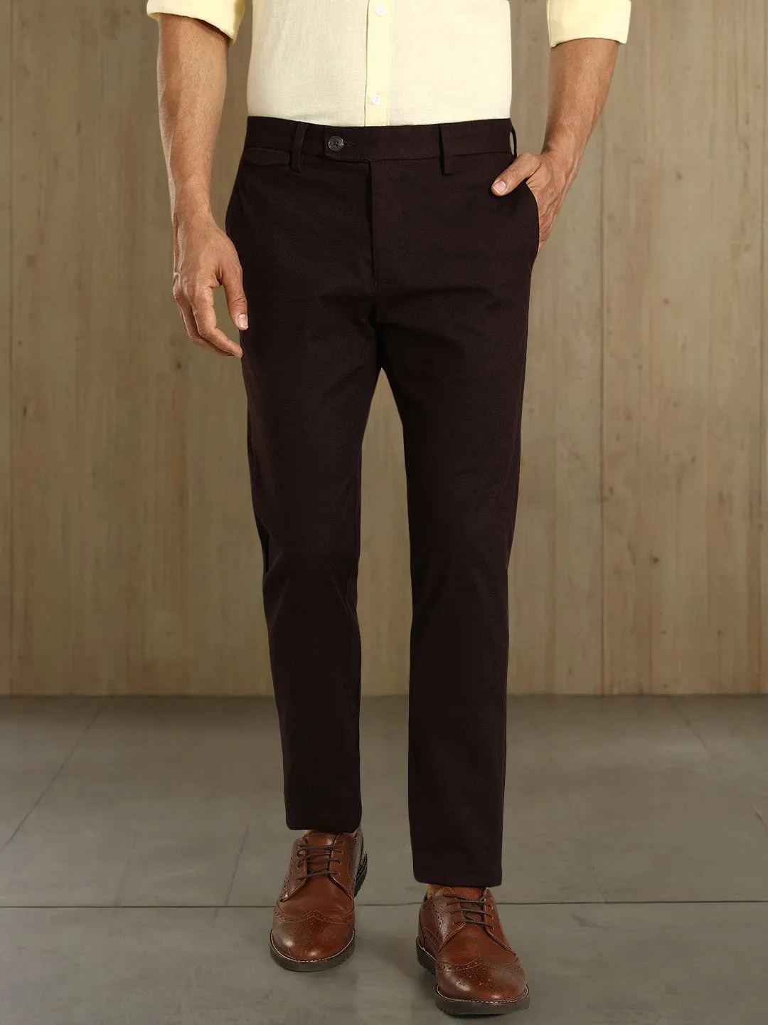 Men Brooklyn Fit Cotton Stretch Trouser