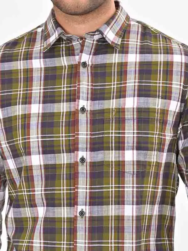 Men Checked Full Sleeve Cotton Shirt