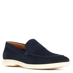 Mocassino da uomo casual in pelle scamosciata colore blu