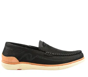 Pantofi casual, barbati, OTTER, L140004A negru, piele intoarsa