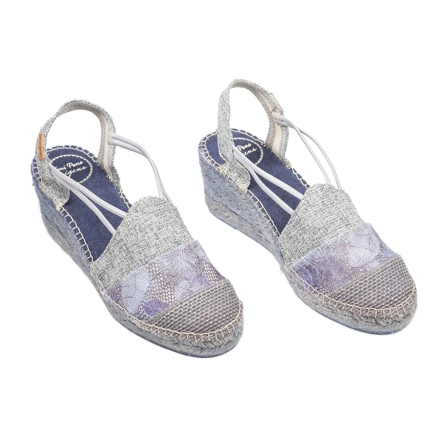 Patchwork Wedge Espadrille for Women - Tours-PW