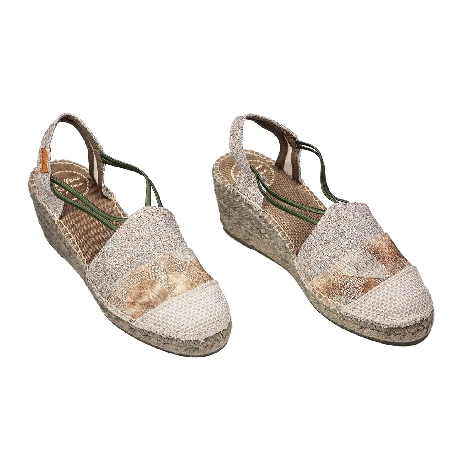 Patchwork Wedge Espadrille for Women - Tours-PW