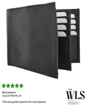 RFID- Croco RFID Flip Bifold Wallet For Men