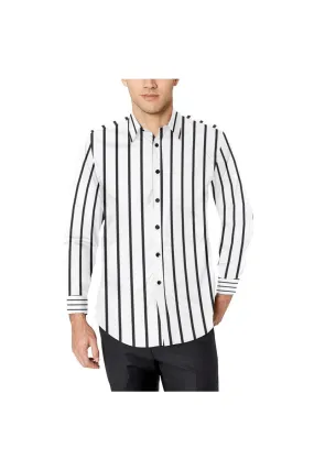 Striped Men's All Over Print Casual Dress Shirt (Model T61)